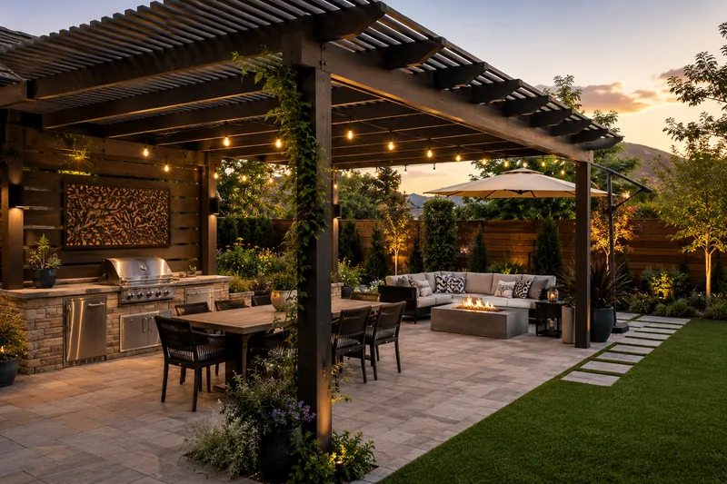 Custom pergola shade structure